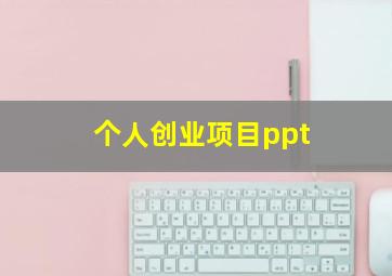 个人创业项目ppt