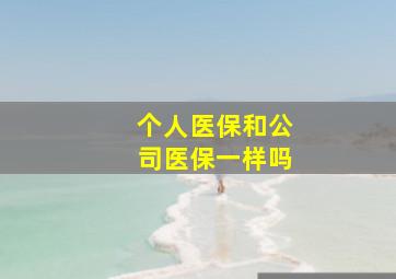 个人医保和公司医保一样吗