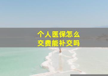 个人医保怎么交费能补交吗