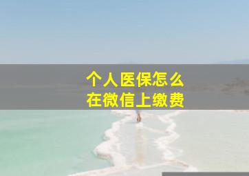 个人医保怎么在微信上缴费