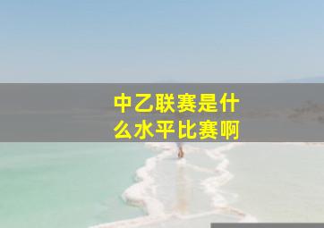 中乙联赛是什么水平比赛啊