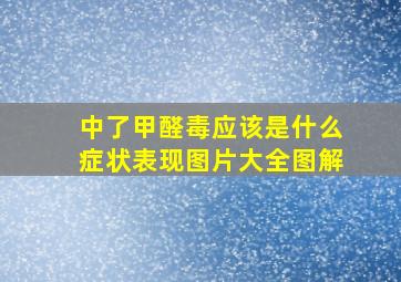 中了甲醛毒应该是什么症状表现图片大全图解