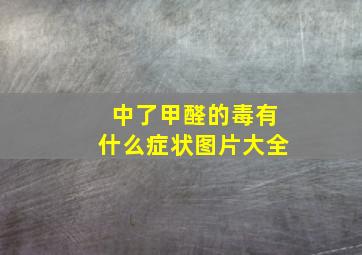 中了甲醛的毒有什么症状图片大全