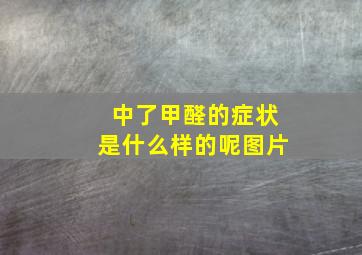 中了甲醛的症状是什么样的呢图片