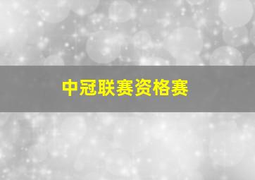 中冠联赛资格赛