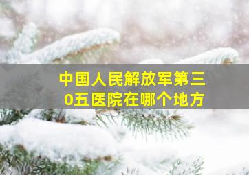 中国人民解放军第三0五医院在哪个地方