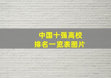 中国十强高校排名一览表图片