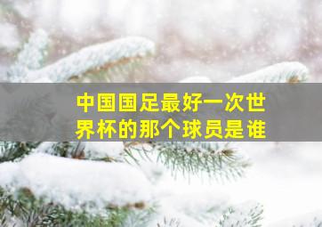 中国国足最好一次世界杯的那个球员是谁