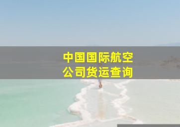 中国国际航空公司货运查询