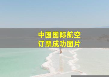 中国国际航空订票成功图片