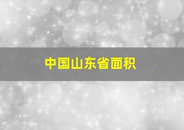 中国山东省面积