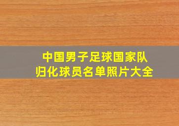 中国男子足球国家队归化球员名单照片大全