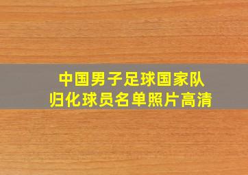 中国男子足球国家队归化球员名单照片高清