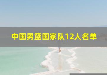 中国男篮国家队12人名单