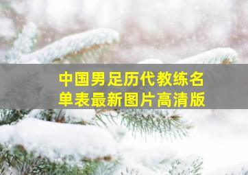 中国男足历代教练名单表最新图片高清版