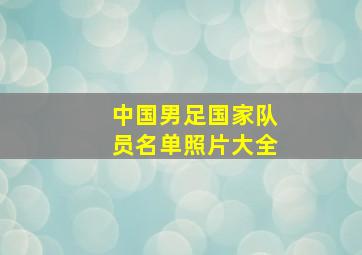 中国男足国家队员名单照片大全