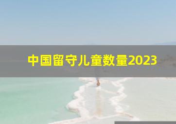 中国留守儿童数量2023