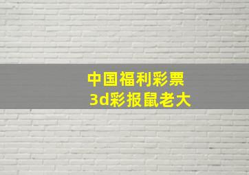 中国福利彩票3d彩报鼠老大