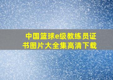 中国篮球e级教练员证书图片大全集高清下载