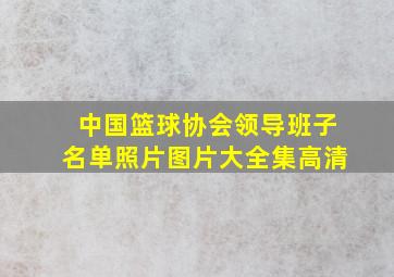 中国篮球协会领导班子名单照片图片大全集高清