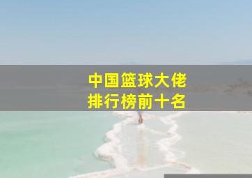 中国篮球大佬排行榜前十名