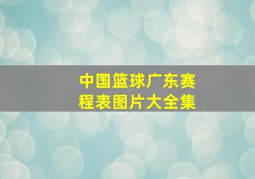 中国篮球广东赛程表图片大全集