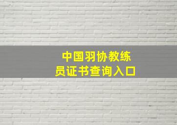 中国羽协教练员证书查询入口