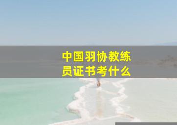 中国羽协教练员证书考什么