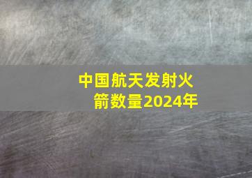 中国航天发射火箭数量2024年