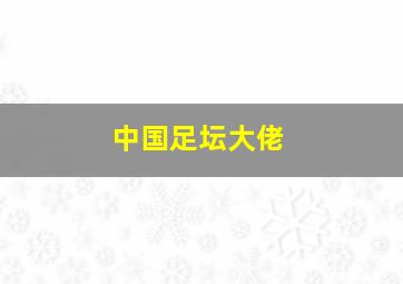 中国足坛大佬