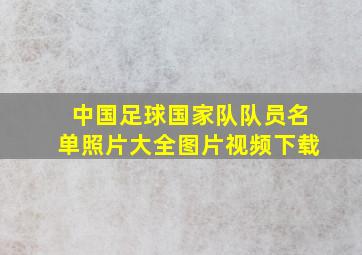 中国足球国家队队员名单照片大全图片视频下载