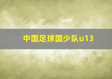 中国足球国少队u13