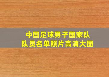 中国足球男子国家队队员名单照片高清大图