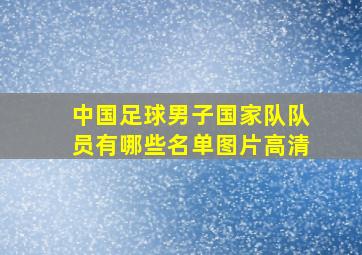 中国足球男子国家队队员有哪些名单图片高清