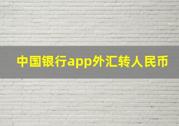 中国银行app外汇转人民币