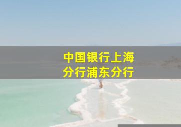 中国银行上海分行浦东分行