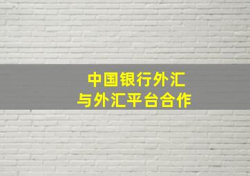 中国银行外汇与外汇平台合作