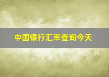 中国银行汇率查询今天