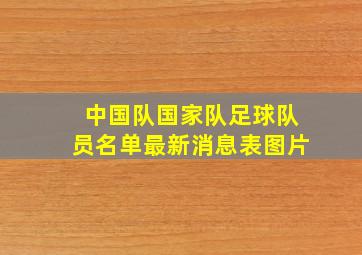 中国队国家队足球队员名单最新消息表图片