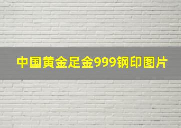 中国黄金足金999钢印图片