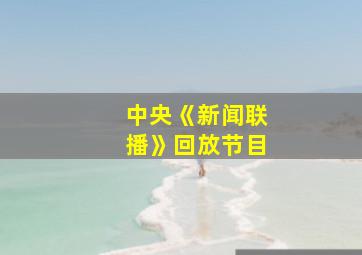 中央《新闻联播》回放节目