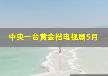 中央一台黄金档电视剧5月