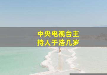 中央电视台主持人于浩几岁