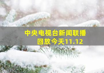 中央电视台新闻联播回放今天11.12