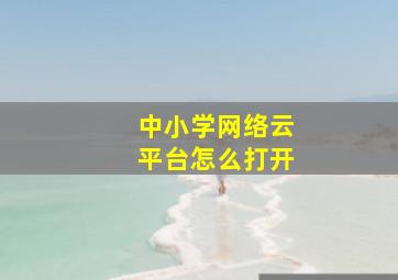 中小学网络云平台怎么打开