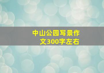 中山公园写景作文300字左右