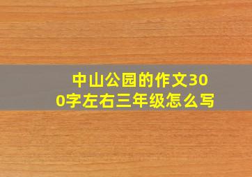 中山公园的作文300字左右三年级怎么写