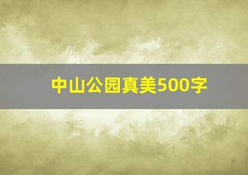 中山公园真美500字