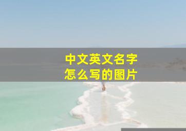 中文英文名字怎么写的图片