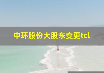 中环股份大股东变更tcl